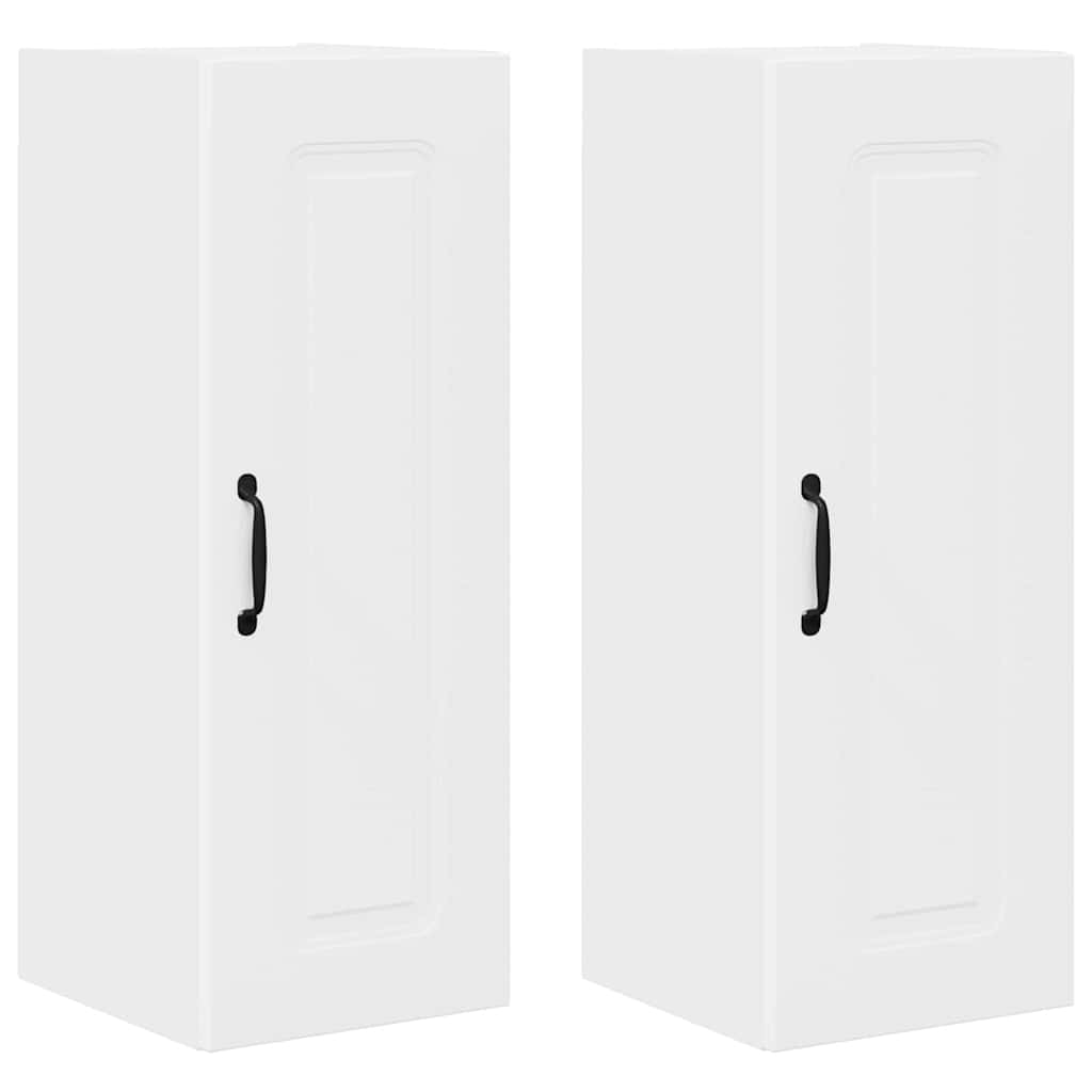 Kitchen Wall Cabinet with Shelf 2 pcs White 30 x 31 x 80 cm